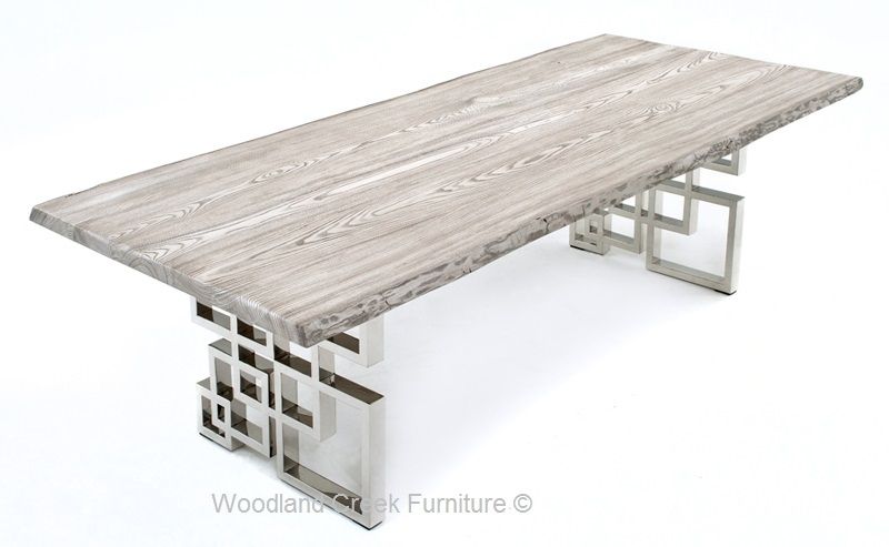 Dining Table With Modern Geometric Base, Contemporary Intended For Contemporary Base Dining Tables (View 1 of 25)