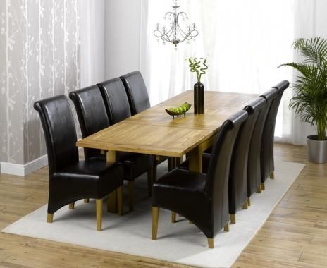 Dorset Solid Oak Dining Set – 6Ft Table With 8 Chairs | Dining Room Inside Solid Oak Dining Tables And 8 Chairs (View 13 of 25)