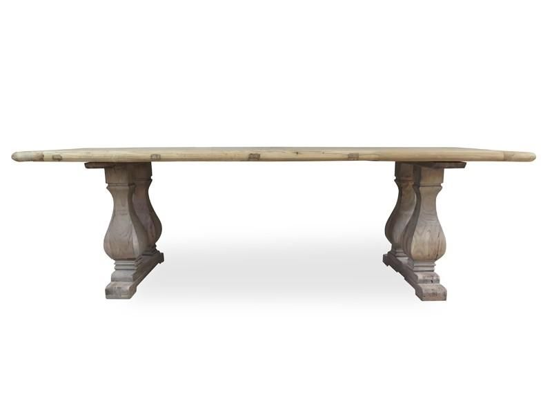 Double Pedestal Dining Table 300Cm Interiors Online Throughout Inside Magnolia Home Double Pedestal Dining Tables (View 11 of 25)