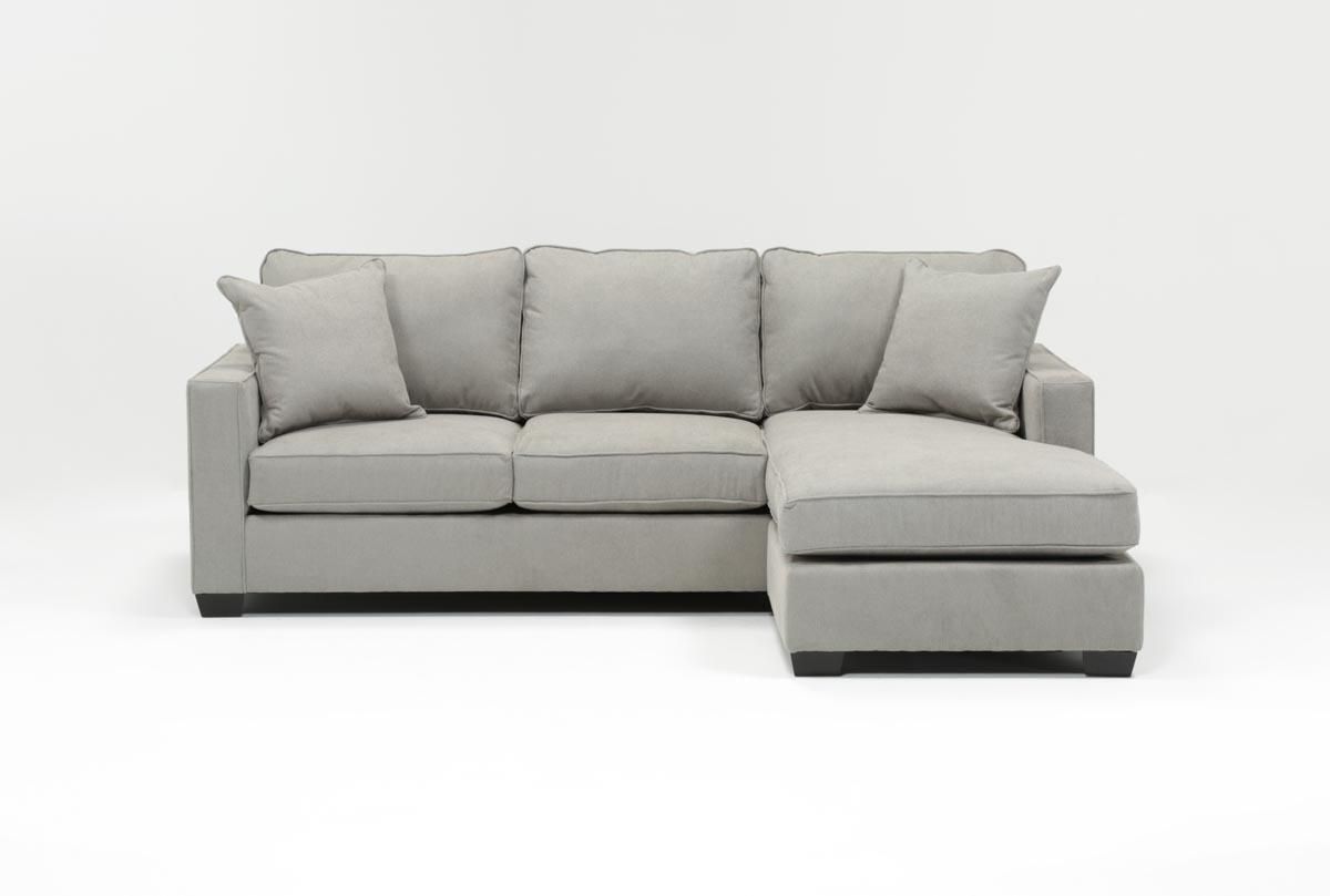 Egan Ii Cement Sofa W/reversible Chaise | Living Spaces Throughout Mcculla Sofa Sectionals With Reversible Chaise (Photo 6 of 25)