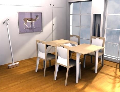 Extendable Wood Dining Room Table Set … With A Twist Within Small Extendable Dining Table Sets (View 10 of 25)
