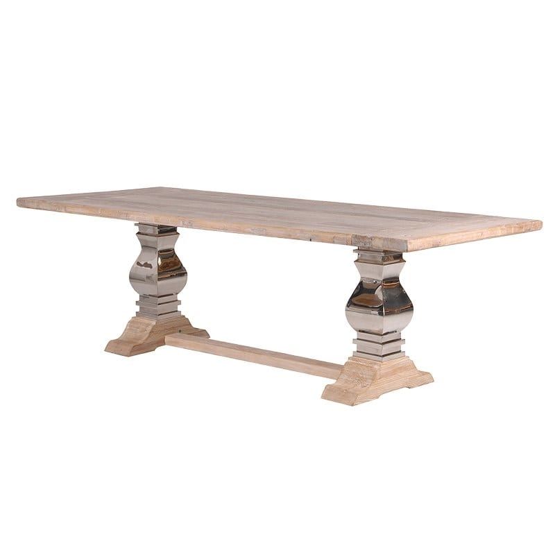 Extra Large Farmhouse Dining Table With Metal Legs Furniture – La With Dining Tables With Large Legs (View 6 of 25)