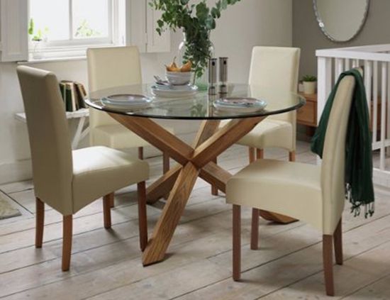 Glass Dining Tables – Our Pick Of The Best | Ideal Home Intended For Oak And Glass Dining Tables (View 1 of 25)