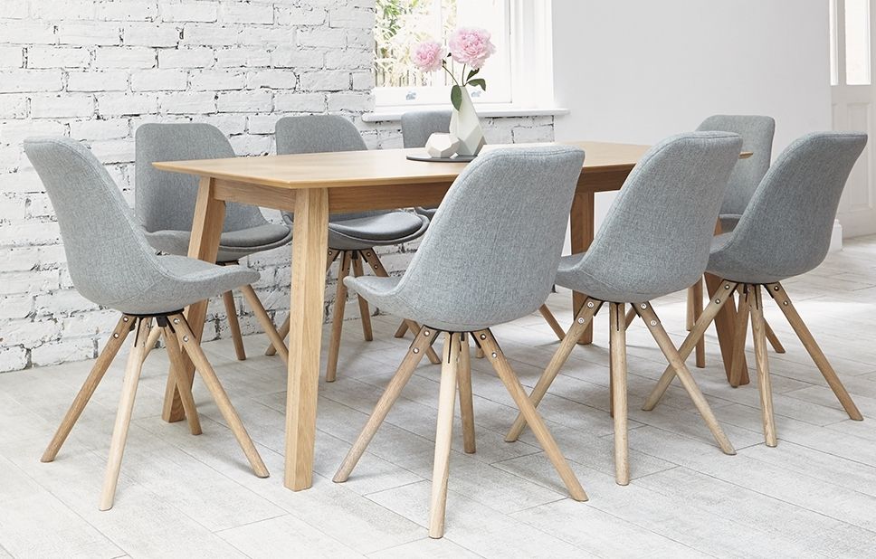 Grey 8 Seater Dining Set – Shell Chairs – Home Furniture – Out & Out Inside Eight Seater Dining Tables And Chairs (View 18 of 25)