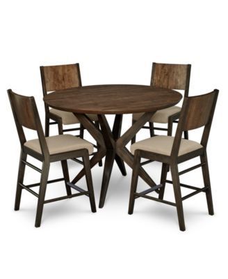 Hampton Counter Height Dining Table And 6 Upholstered Stoo Within Gavin 6 Piece Dining Sets With Clint Side Chairs (View 18 of 25)