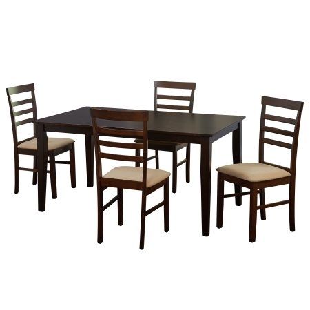 Havana 5 Piece Dining Set, Brown | Products In 2018 | Pinterest For Craftsman 5 Piece Round Dining Sets With Uph Side Chairs (View 21 of 25)