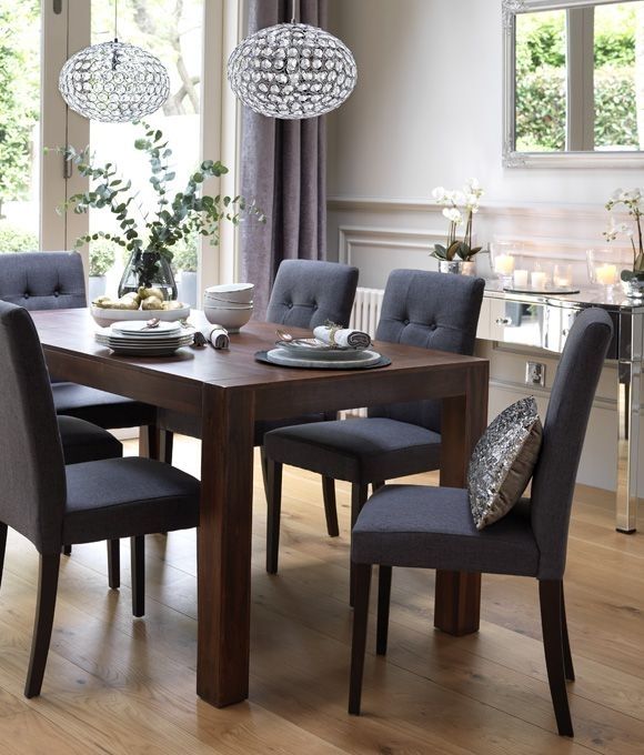 Home Dining Inspiration Ideas. Dining Room With Dark Wood Dining Inside Dark Wood Dining Tables And Chairs (Photo 1 of 25)