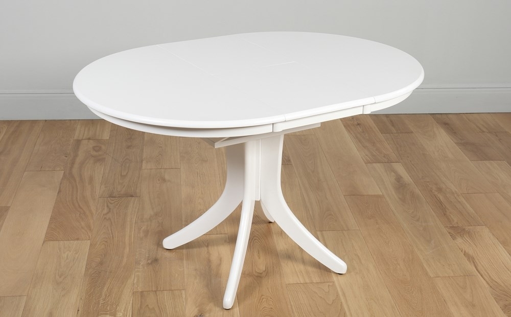 Hudson Round White Extending Dining Room Table – 90 120 Only £229.99 With Round White Extendable Dining Tables (Photo 1 of 25)