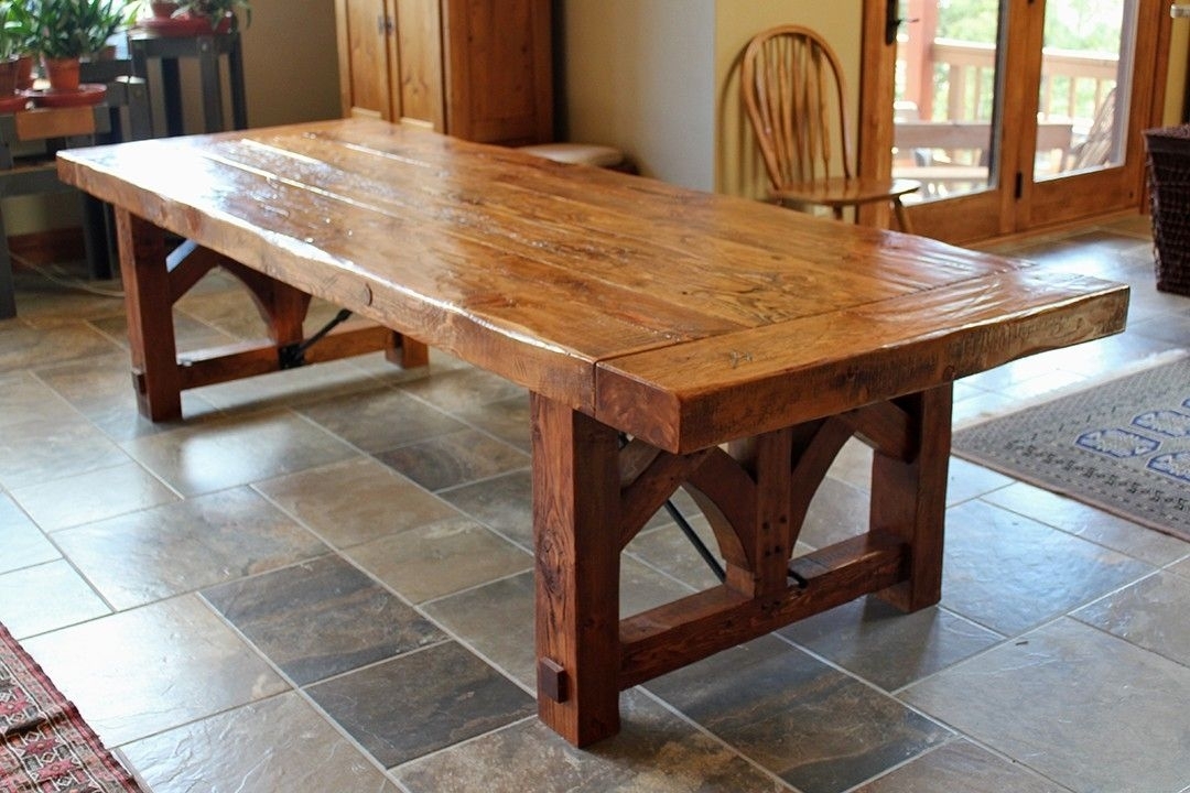 Images Of Rustic Dining Tables | Custom Farmhouse Dining Table Within Farm Dining Tables (Photo 1 of 25)