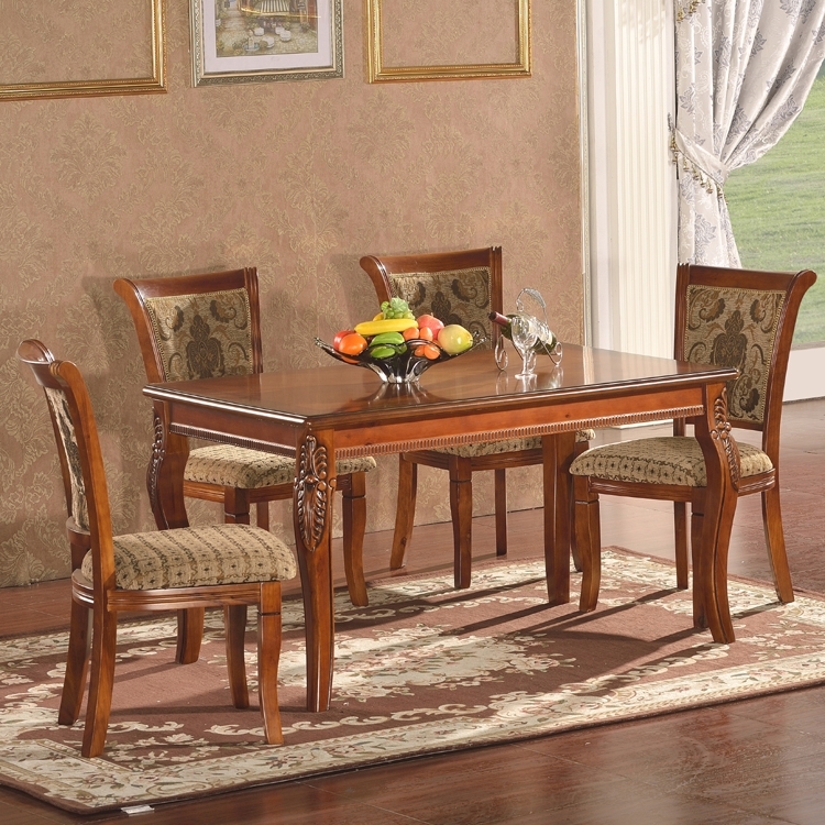 Indian Style Dining Tables Brown Color 100% Solid Wooden Tree Daing In Indian Dining Tables (Photo 1 of 25)