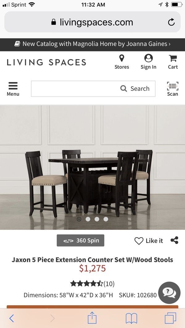 Jaxon 5 Piece Extension Counter Set W/wood Stools For Sale In Perris Within Jaxon 7 Piece Rectangle Dining Sets With Wood Chairs (View 24 of 25)