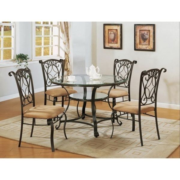 Jessica" Collection 5 Piece Dining Set | Dining Rooms | Pinterest Intended For Caden 5 Piece Round Dining Sets With Upholstered Side Chairs (View 5 of 25)