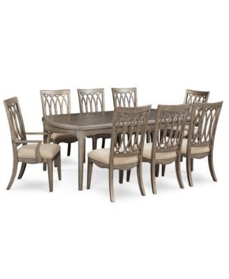 Kelly Ripa Home Hayley 9 Pc. Dining Set (dining Table, 6 Side Chairs Pertaining To Caira 7 Piece Rectangular Dining Sets With Diamond Back Side Chairs (Photo 8 of 25)
