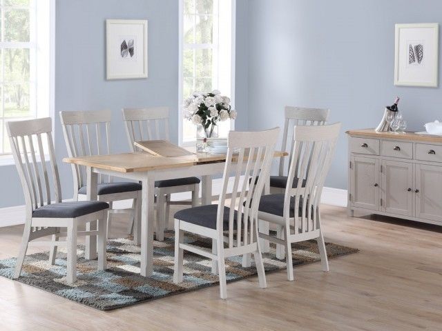 Kilmore Painted 4 X 2.5 Extension Dining Set (special Set Price Throughout Rocco Extension Dining Tables (Photo 20 of 25)
