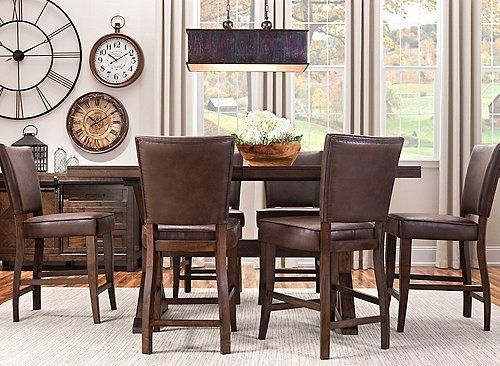 Lambert 7 Pc. Counter Height Dining Set | For The House | Pinterest Pertaining To Parquet 7 Piece Dining Sets (Photo 12 of 25)