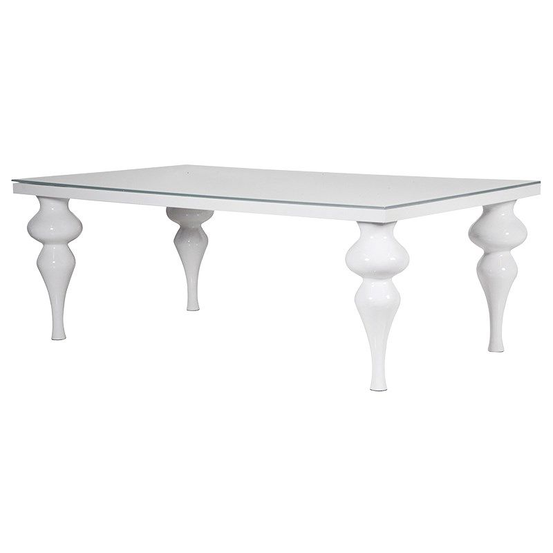 Large White High Gloss Dining Table | Living Rooms Direct Within High Gloss Round Dining Tables (Photo 24 of 25)