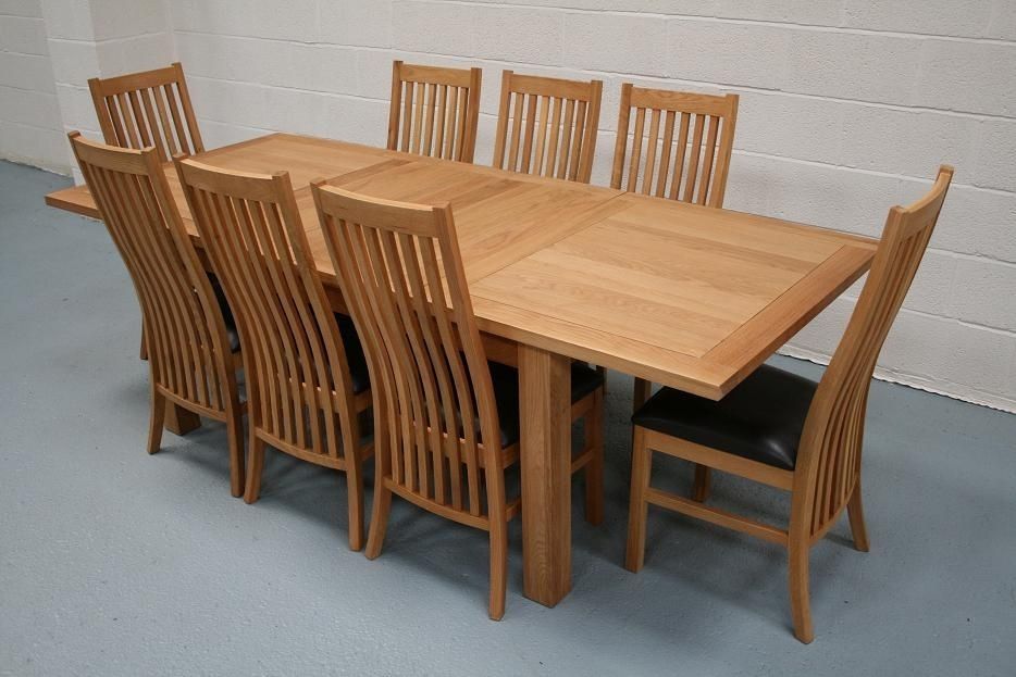 Lichfield Extending Dining Tables | 8 Seater Oak Dining Table Set Inside Extendable Dining Tables With 6 Chairs (View 11 of 25)