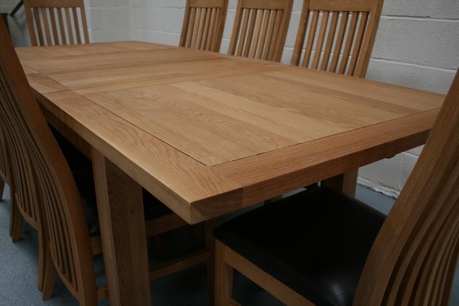 Lichfield Extending Dining Tables | 8 Seater Oak Dining Table Set With Solid Oak Dining Tables And 8 Chairs (View 14 of 25)