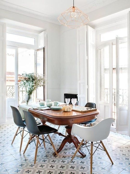 Look We Love: Traditional Table Plus Modern Chairs In 2018 Inside Contemporary Dining Room Chairs (Photo 1 of 25)