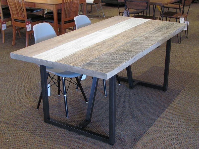 Metro Havana Dining Table. Top Made Of Solid Acacia Wood W/ Metal Pertaining To Havana Dining Tables (Photo 4 of 25)