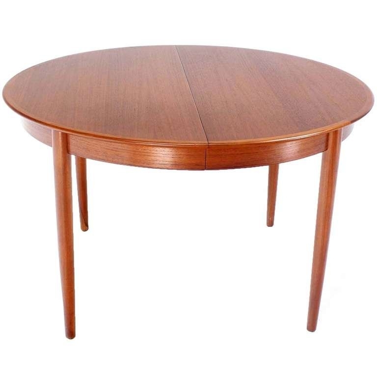 Mid Century Modern Round Swedish Teak Dining Table For Sale At 1stdibs Throughout Round Teak Dining Tables (Photo 1 of 25)