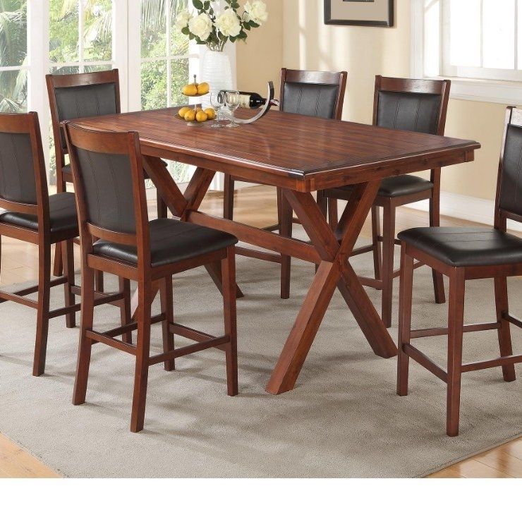 Millwood Pines Whitten Acacia Wood Dining Table | Wayfair With Laurent 7 Piece Rectangle Dining Sets With Wood And Host Chairs (View 17 of 25)