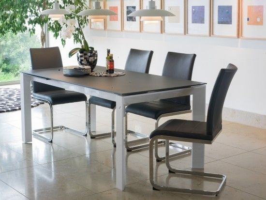 Mobo Medium Ext. Grey Tempered Glass Dining Table With 6 Mobo Chairs For Grey Glass Dining Tables (Photo 6 of 25)