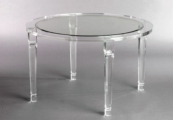 More Acrylic Furniture Finds For A Sleek Style | Furniture Throughout Round Acrylic Dining Tables (Photo 1 of 25)