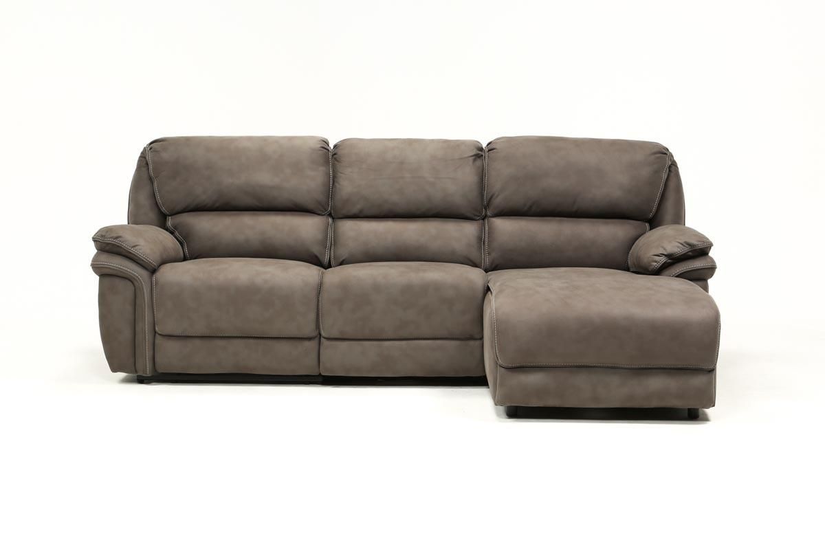 Norfolk Grey 3 Piece Sectional W/raf Chaise | Living Spaces With Norfolk Grey 3 Piece Sectionals With Laf Chaise (View 2 of 25)