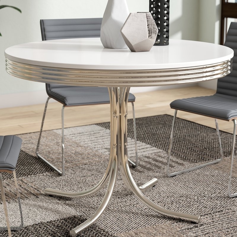 Orren Ellis Kewei Retro Dining Table & Reviews | Wayfair Within Retro Dining Tables (Photo 1 of 25)