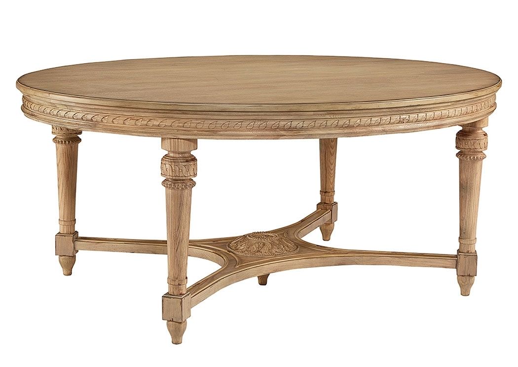 Penland's Furniture English Country Wheat Finish Oval Dining Table Throughout Magnolia Home Shop Floor Dining Tables With Iron Trestle (View 15 of 25)