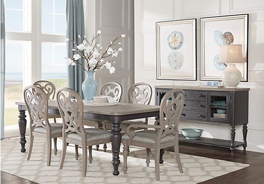 Picture Of Cindy Crawford Home Coastal Breeze Charcoal 5 Pc In Crawford 7 Piece Rectangle Dining Sets (Photo 6 of 25)