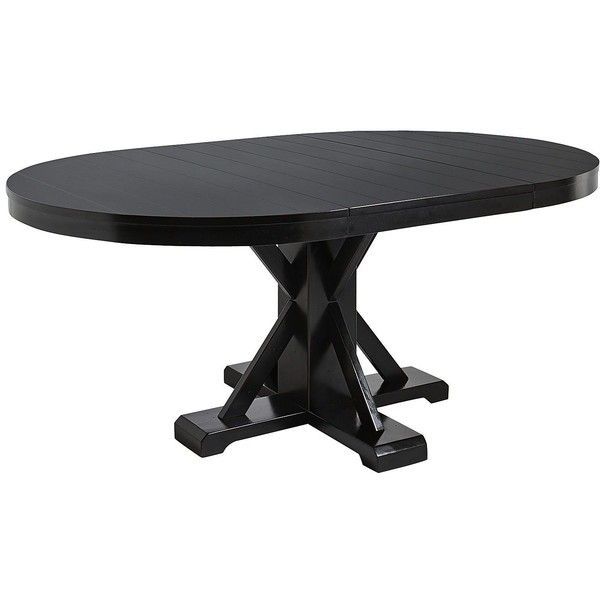 Pier 1 Imports Nolan Extension Rubbed Round Dining Table ($550 Intended For Black Circular Dining Tables (View 17 of 25)