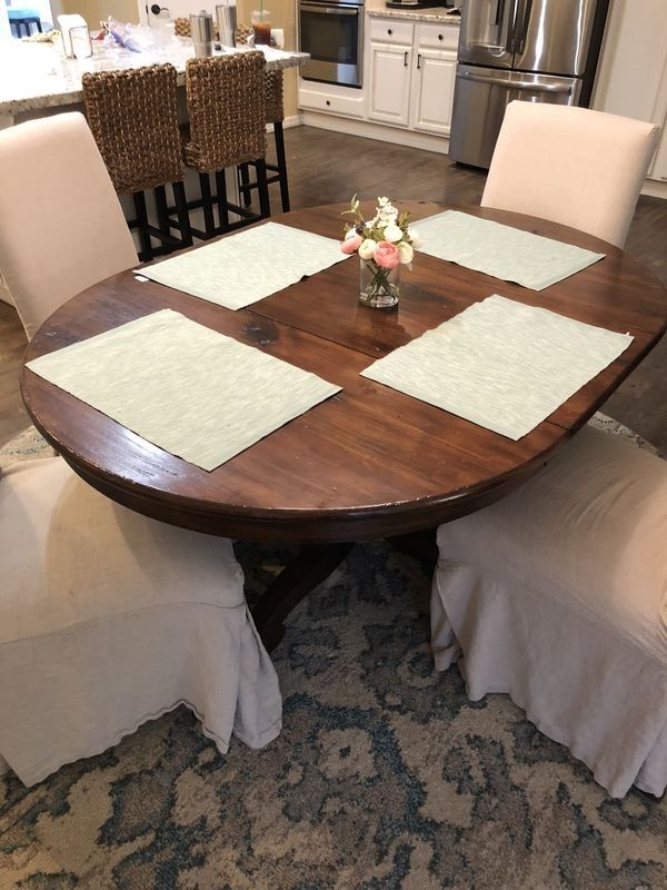 Pottery Barn Sumner Pedestal Extending Dining Table For Sale In Inside Chandler Extension Dining Tables (View 19 of 25)