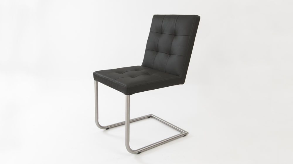 Real Leather Designer Dining Chair | Grey, White And Black Uk Throughout Chrome Leather Dining Chairs (View 21 of 25)