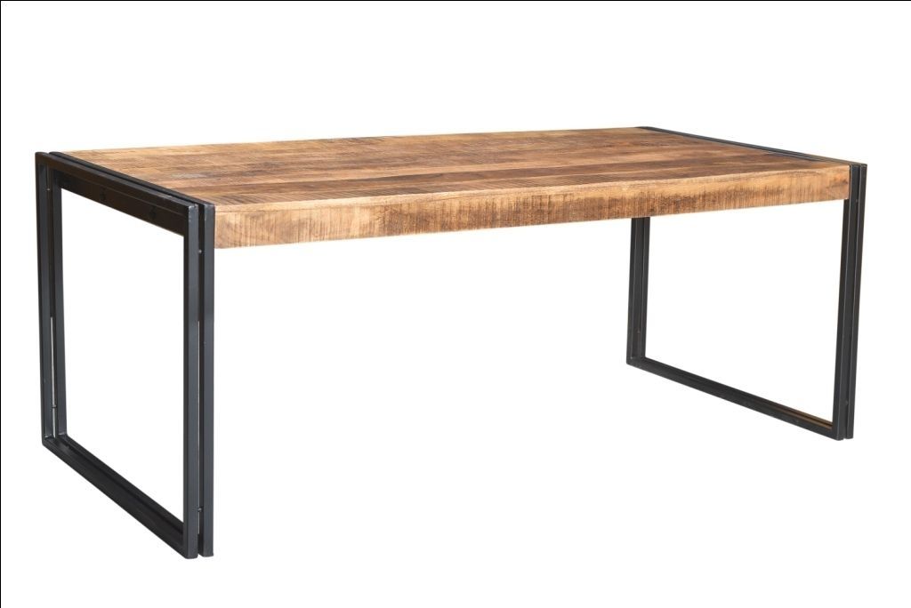 Reclaimed Wood Dining Table With Metal Legs | Metals, Woods And Within Mango Wood/iron Dining Tables (View 1 of 25)