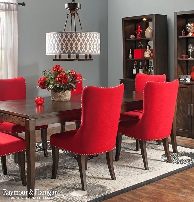 Red Upholstered Dining Chairs – Dahtcom Inside Red Dining Chairs (View 6 of 25)