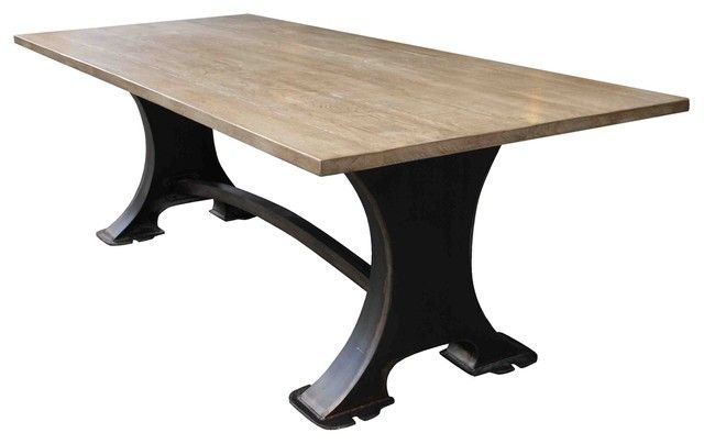 Roberto Metal And Wood Dining Table – Dining Tables  Mortise Throughout Iron And Wood Dining Tables (View 15 of 25)