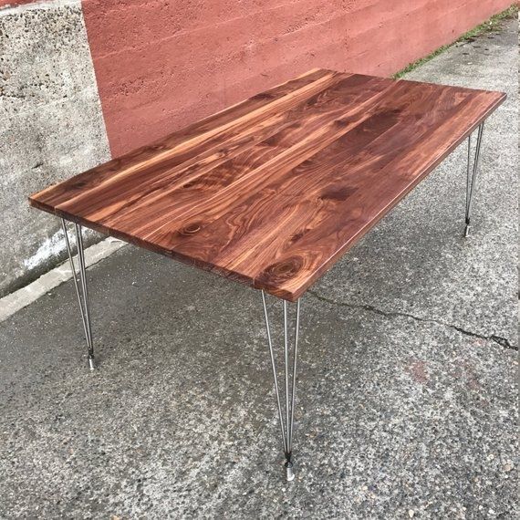 Salvaged Black Walnut Dining Table Handmade In Portland Or | Etsy Throughout Portland 78 Inch Dining Tables (View 16 of 25)