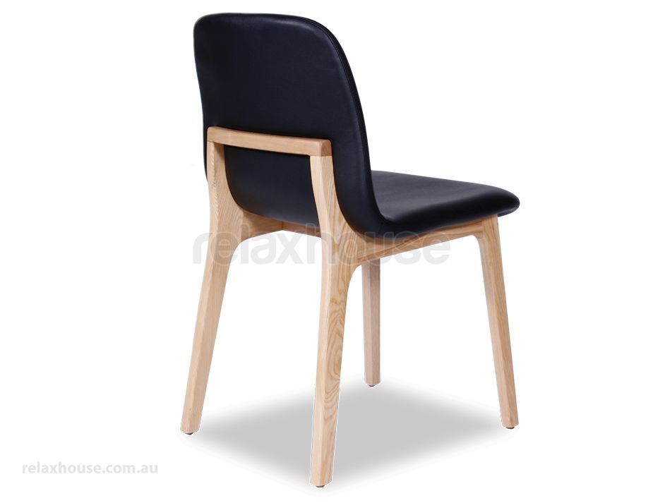 Scandinavian Upholstered Timber Dining Chair Pertaining To Black Dining Chairs (View 8 of 25)