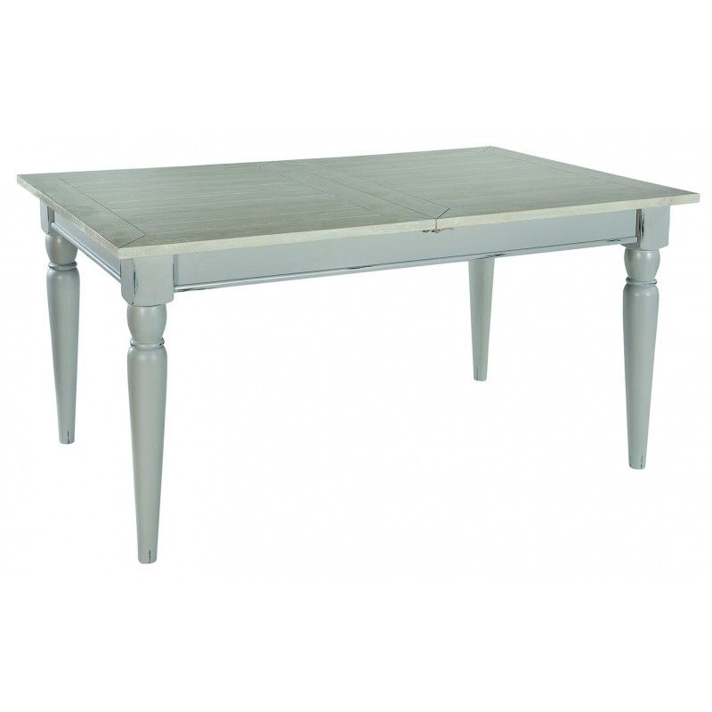 Shabby Chic Grey / Ivory Extending Dining Table | Hector Regarding Shabby Chic Extendable Dining Tables (View 11 of 25)