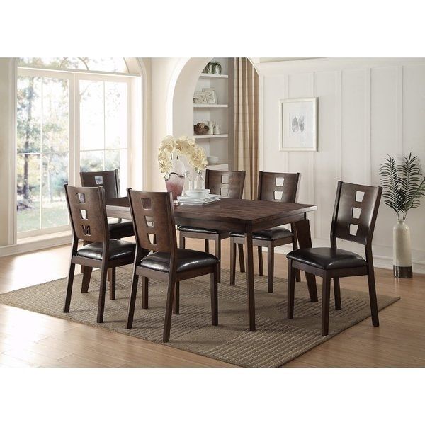 Shop Joey 7 Piece Dining Set – Free Shipping Today – Overstock Inside Caira 7 Piece Rectangular Dining Sets With Upholstered Side Chairs (View 1 of 25)