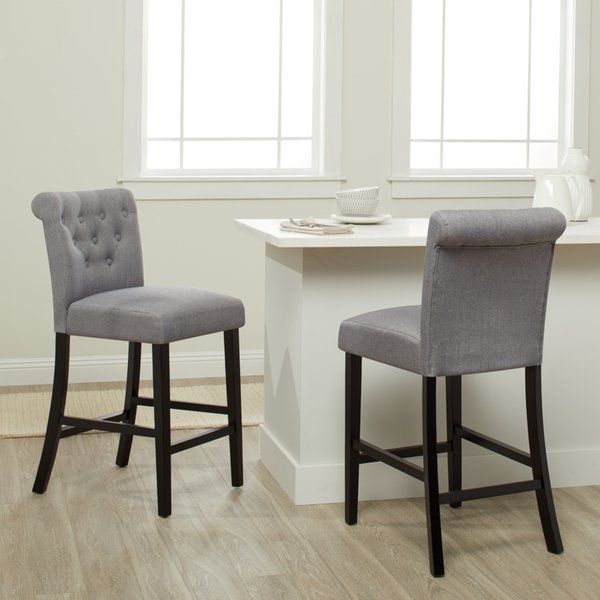 Shop Sopri Upholstered Counter Chairs (Set Of 2) – On Sale – Free Intended For Laurent 7 Piece Counter Sets With Upholstered Counterstools (View 1 of 25)