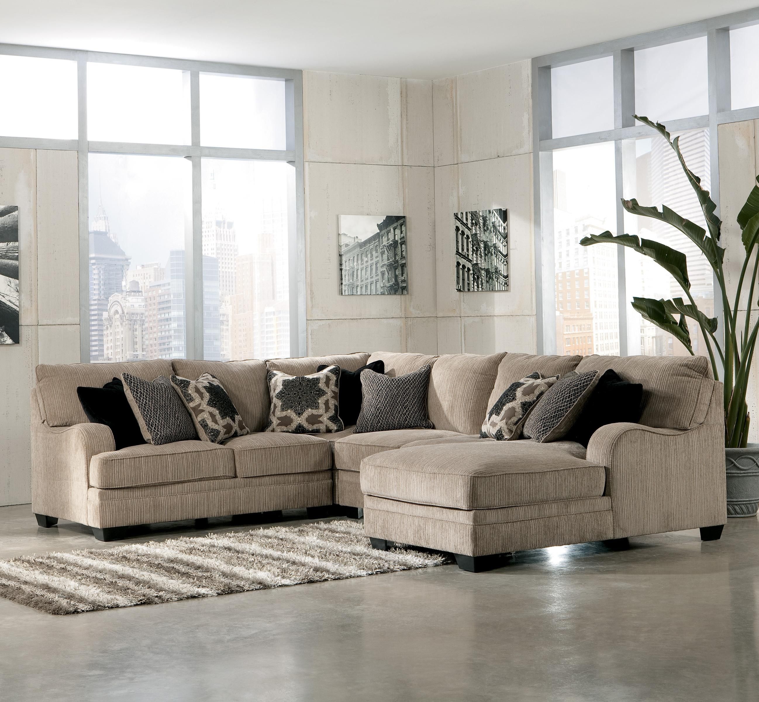 Signature Designashley Katisha – Platinum 4 Piece Sectional Sofa With Blaine 4 Piece Sectionals (Photo 8 of 25)