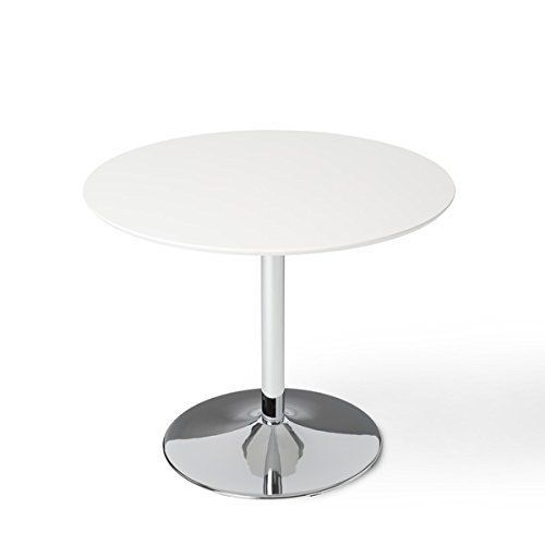 Simple Living White Chrome Metal Stand Single Pisa Dining Table Pertaining To Pisa Dining Tables (View 22 of 25)