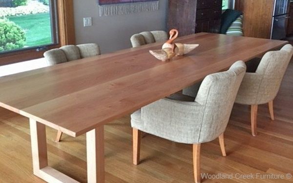 Solid Wood Contemporary Dining Table, Custom Made Dining Table Pertaining To Solid Wood Dining Tables (Photo 1 of 25)