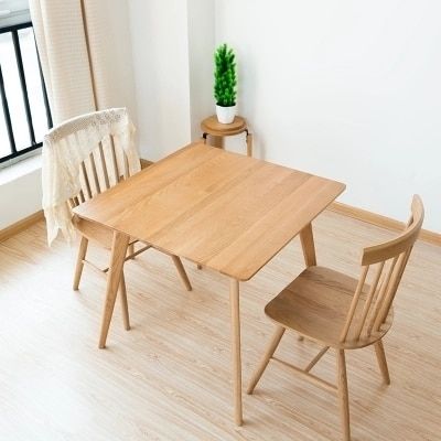 Solid Wood Dining Table Simple White Oak Square Table Wood Small With Regard To Solid Oak Dining Tables (Photo 25 of 25)