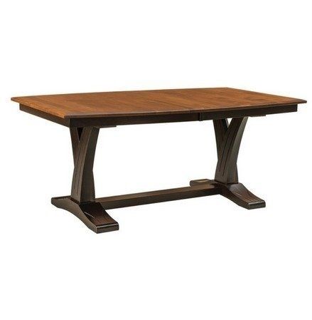 Solid Wood Paris Trestle Dining Table Pertaining To Paris Dining Tables (View 19 of 25)