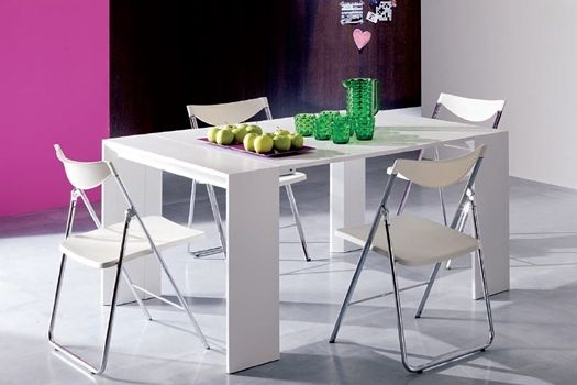 Space Saving Furniture, Tables, Chairs, Sofas And Consoles | Bonbon Inside Dining Tables With Fold Away Chairs (Photo 7 of 25)