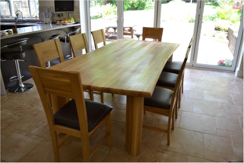 Spectacular Wood Dining Table 8 Chairs Chunky Solid Oak 8 Seater Inside Solid Oak Dining Tables And 8 Chairs (View 17 of 25)